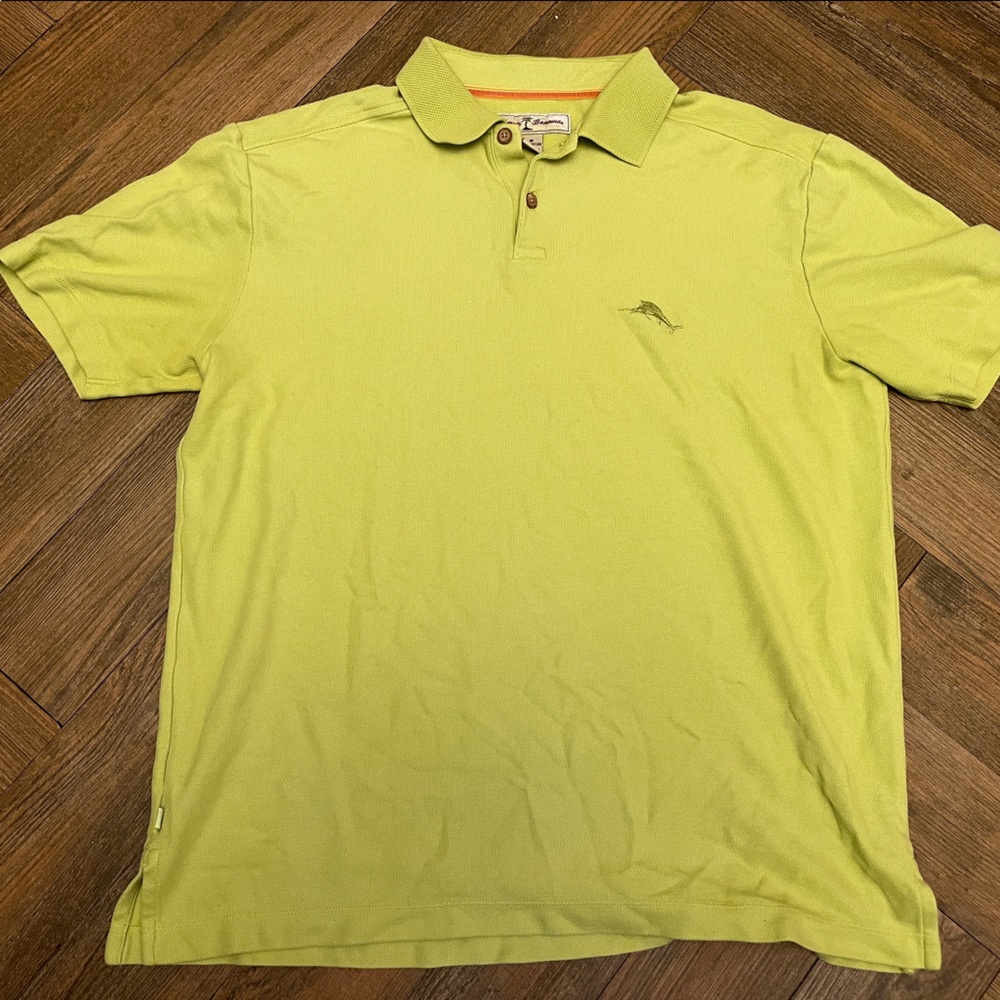TOMMY BAHAMA mens medium green polo golf shirt